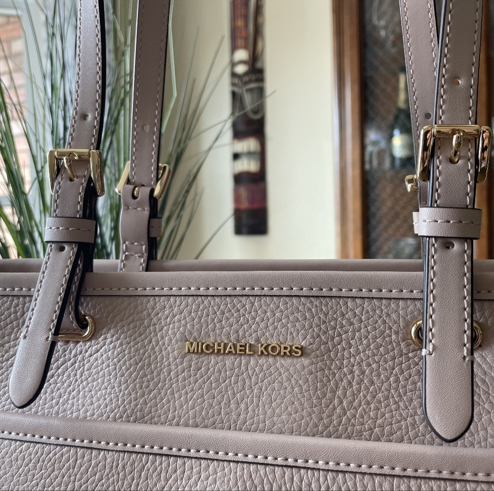 $228 Michael Kors 💅🏻 WINSTON MD SOFT PINK TZ POCKET TOTE Bag MK Handbag Purse - Picture 4 of 9